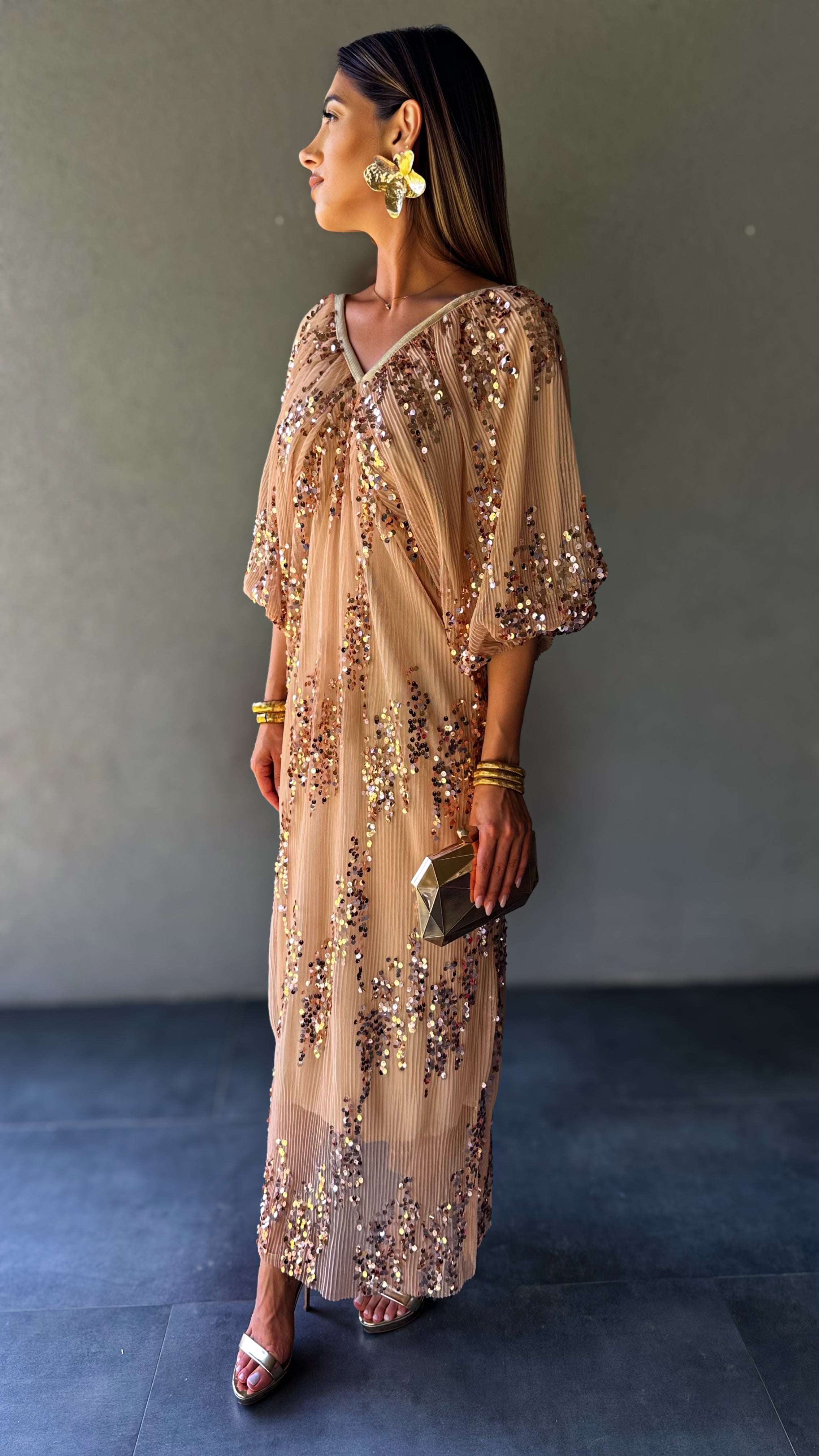 Lumi Golden Beige Dress