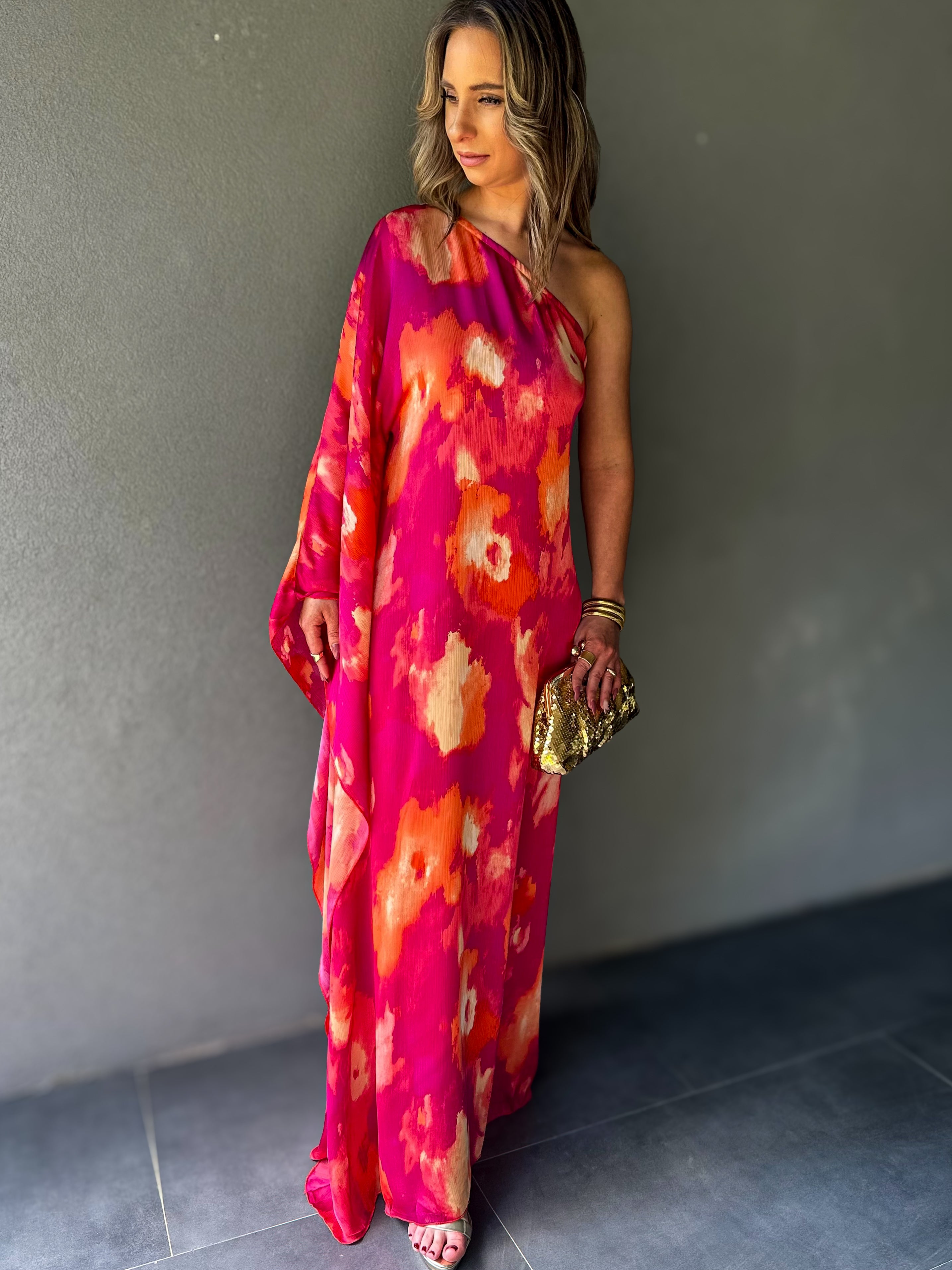 Verena Raspberry Flame Dress