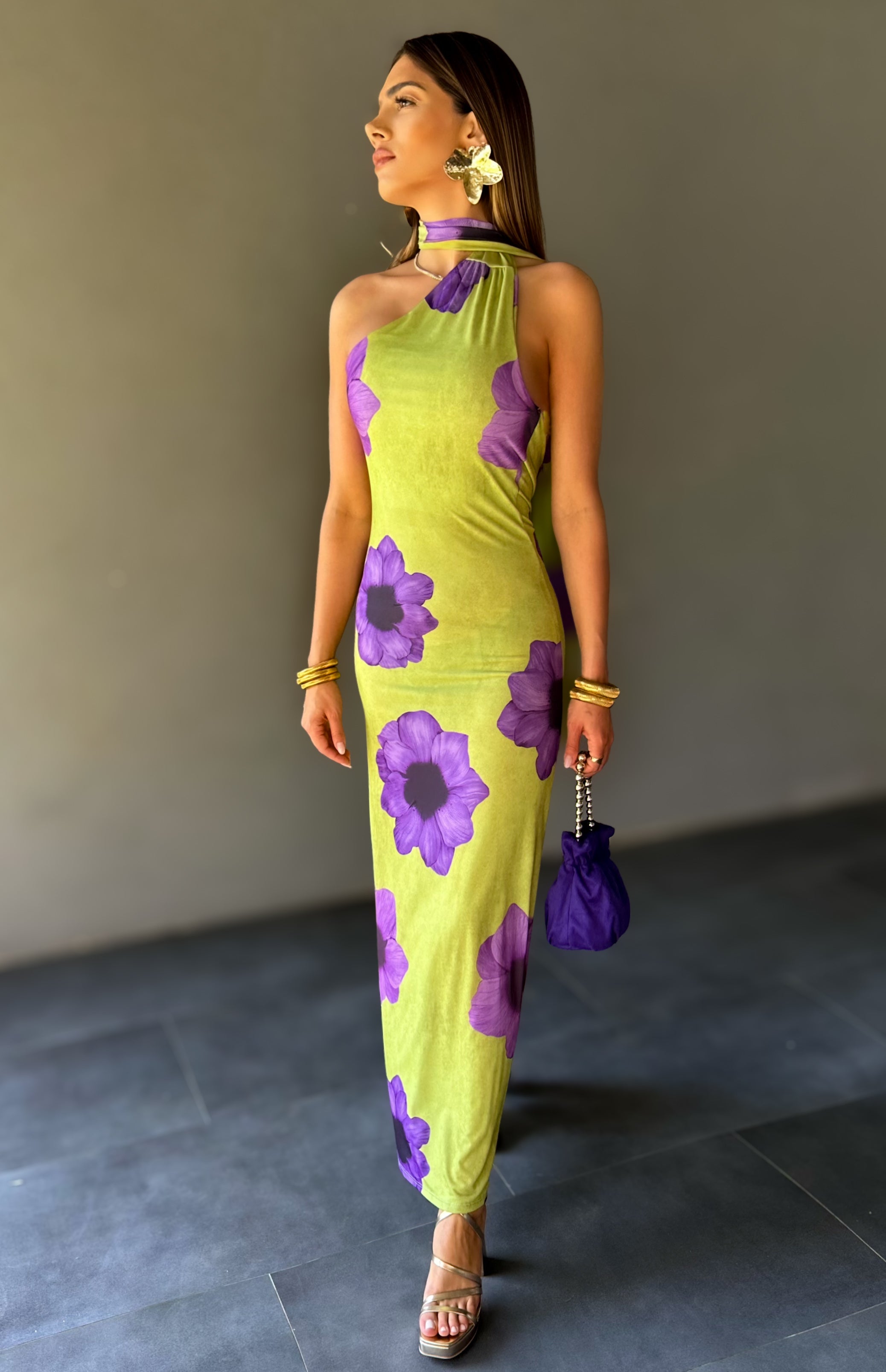 Zínia Jungle Veil Dress