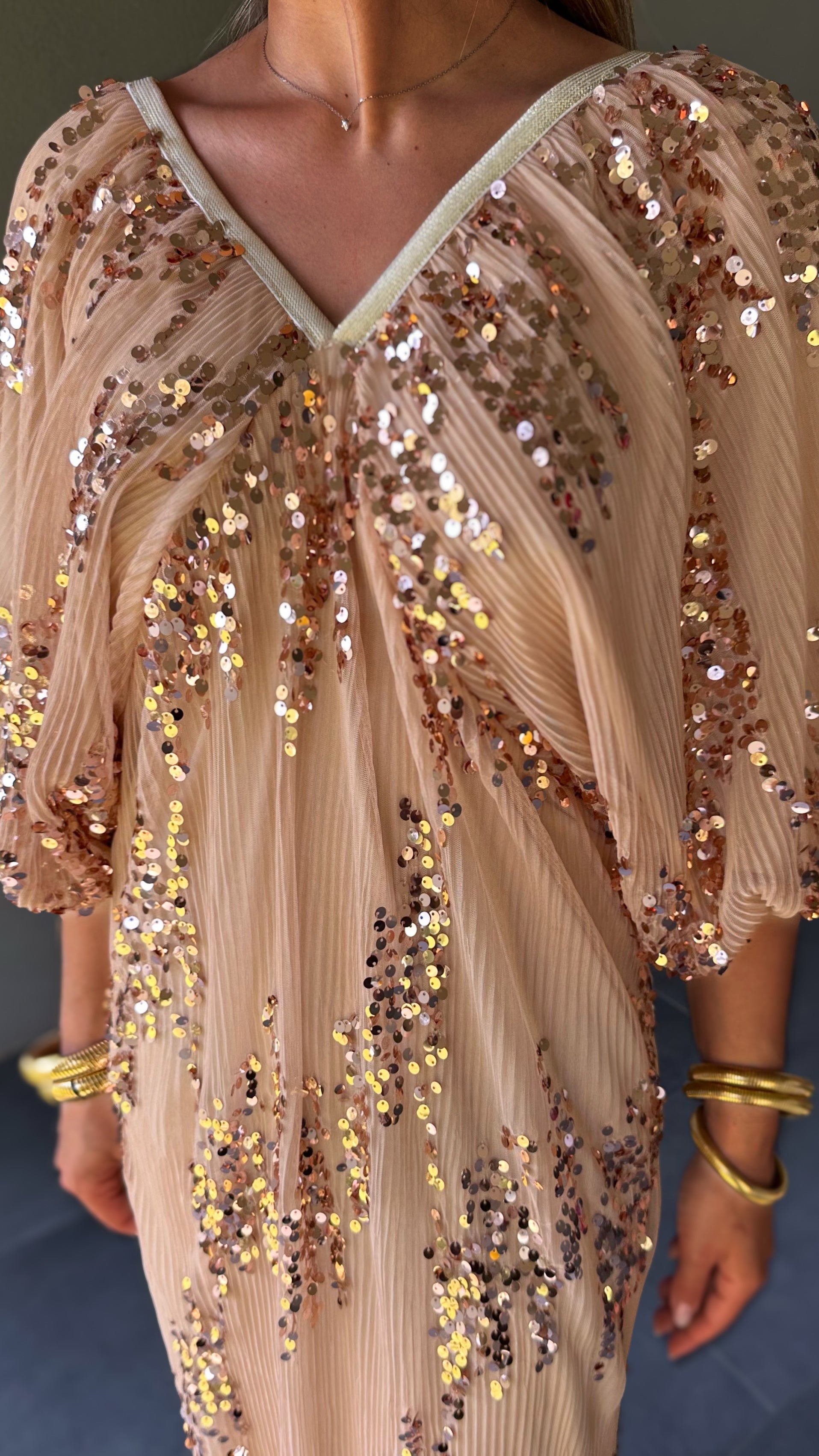 Lumi Golden Beige Dress