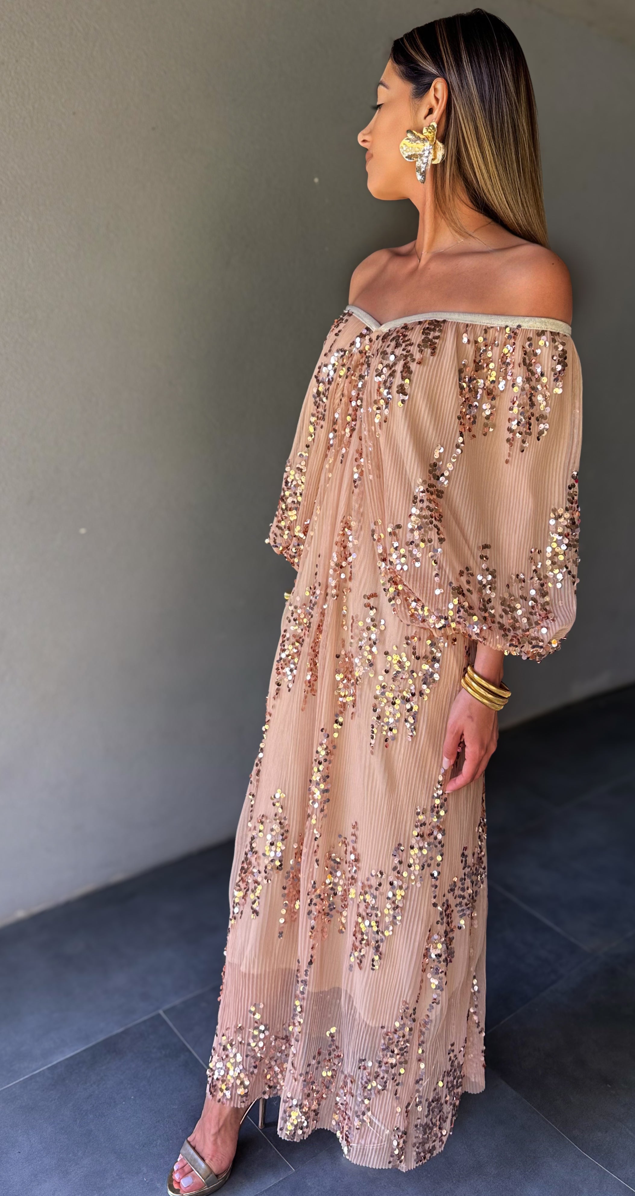 Lumi Golden Beige Dress