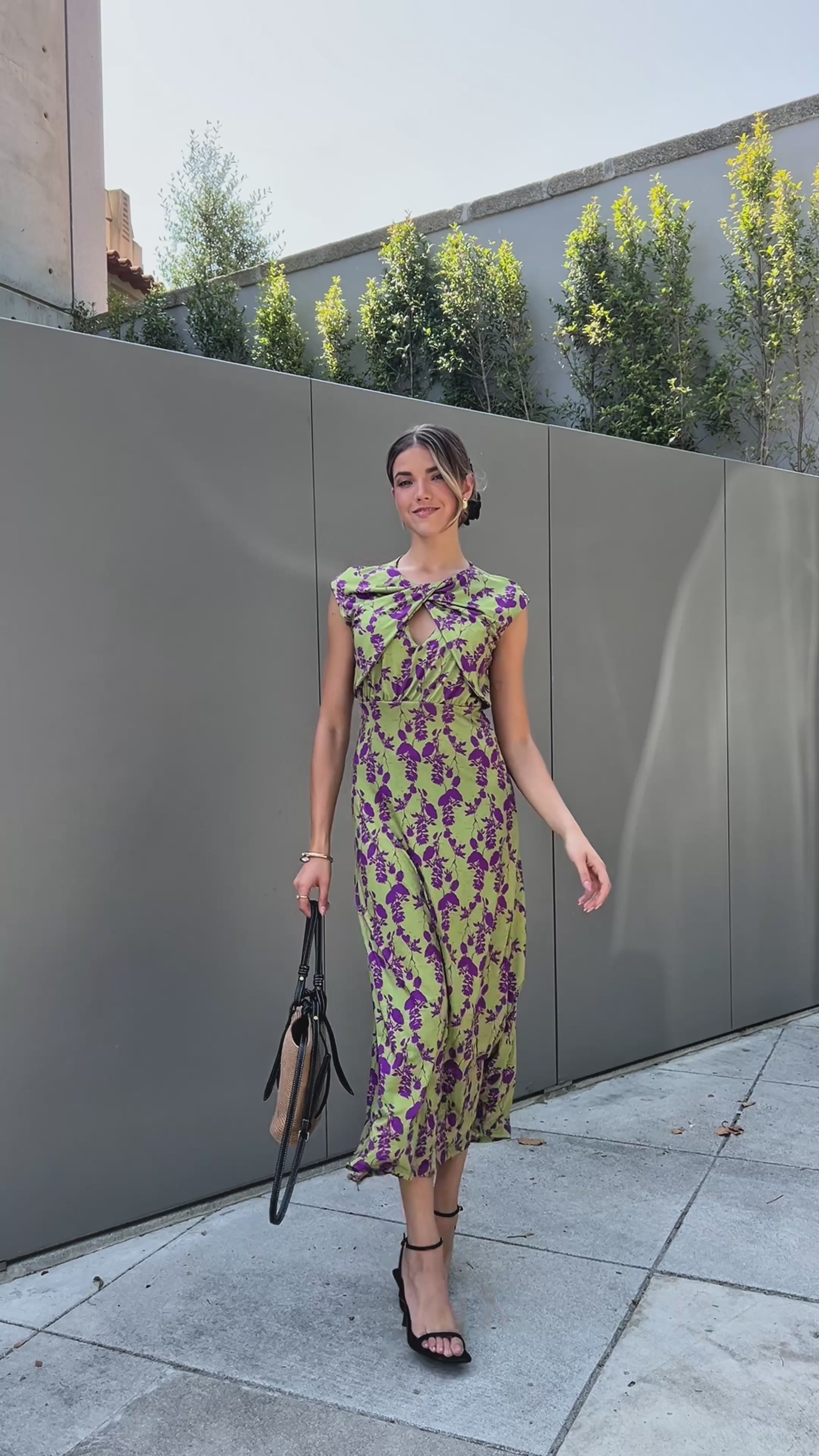 Miraya Olive Bloom Dress